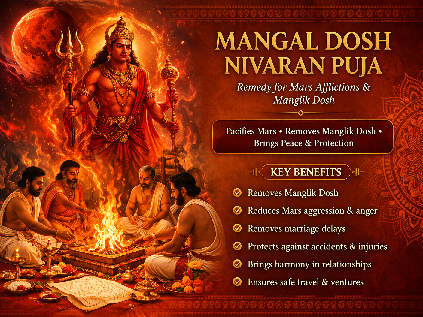 🔥🕉️ मंगल दोष निवारण पूजा | Mangal Dosh Nivaran Puja 🔮