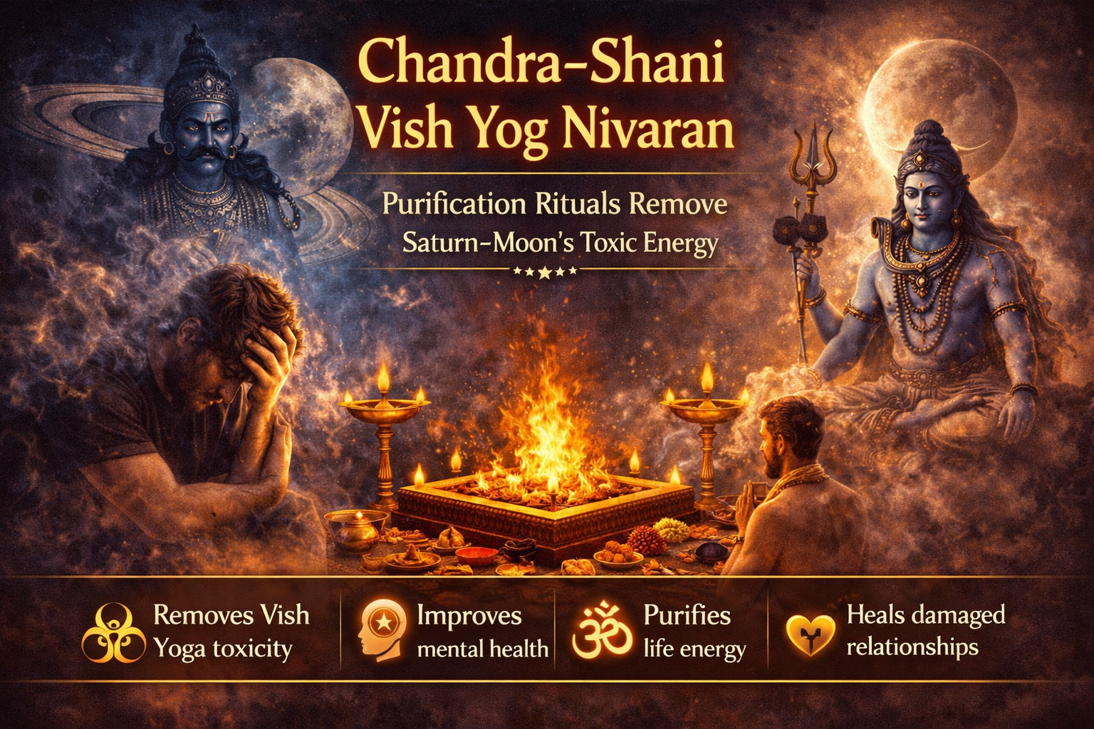 🌙🪐 चंद्र–शनि विष दोष निवारण पूजा | Chandra Shani Vish Dosh Puja 🔮
